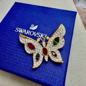 Swarovski Gold Butterfly Brooch made for Weekenders